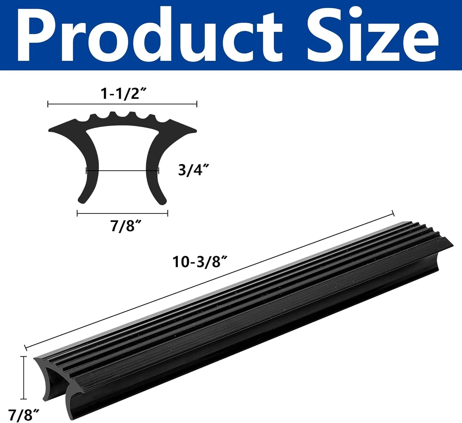 2 Pcs 10-3/8" Snap-in Boarding Ladder Tread-Non-Slip Boat Boarding Ladder Treads-Marine Ladder Insert for Boats Ladder Footing Safety
