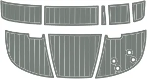 2009-2014 Bayliner 185 Flight Swim platform 1/4” 6mm EVA foam Faux Teak Deck Surfing Boat Fishing Boat Motorcycle Hurts Non-slip mat marine Floor