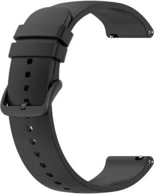 22mm Watch Strap with Metal Buckle Compatible with Boat Xtend, Boat Xtend Pro, Noise Colorfit Pulse 2 Max, Grand, Ultra, Go Buzz, Fireboltt Phoenix, Rage, Boat Flash & All Watches, Black, One Size