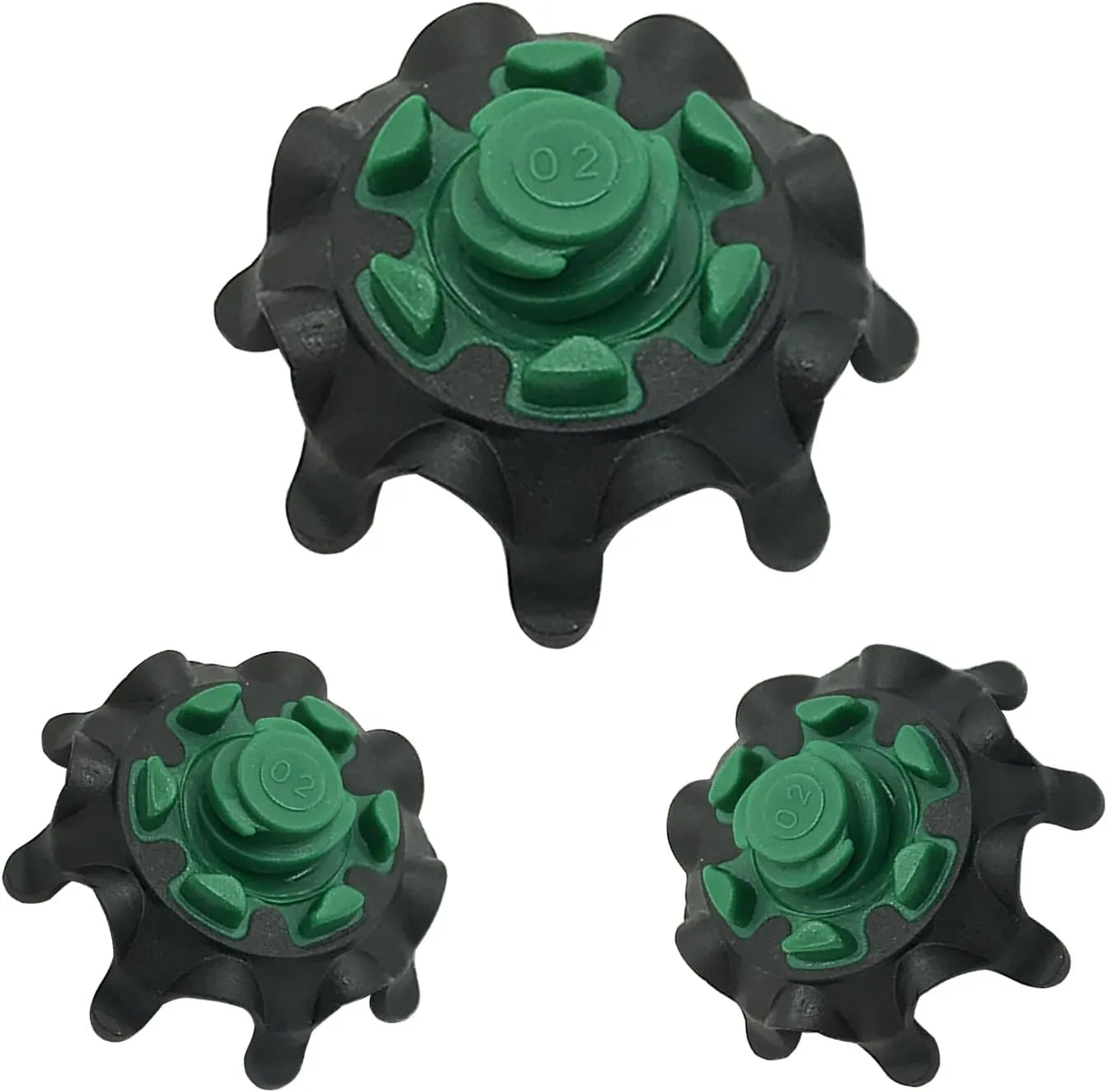28 Pcs Golf Shoes Spikes Soft Golf Shoes Spikes FJ (Black Green)