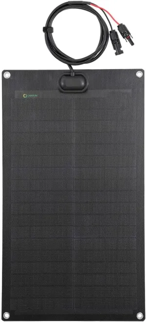 30W 12V ETFE Black Flexible Solar Panel, 23.5x13.8in, ETFE Black Thin, Slim Semi-Flexible PERC Mono High Efficiency Solar Cells 12 Volt for Battery Charge Marine RV Campers Boats Tent