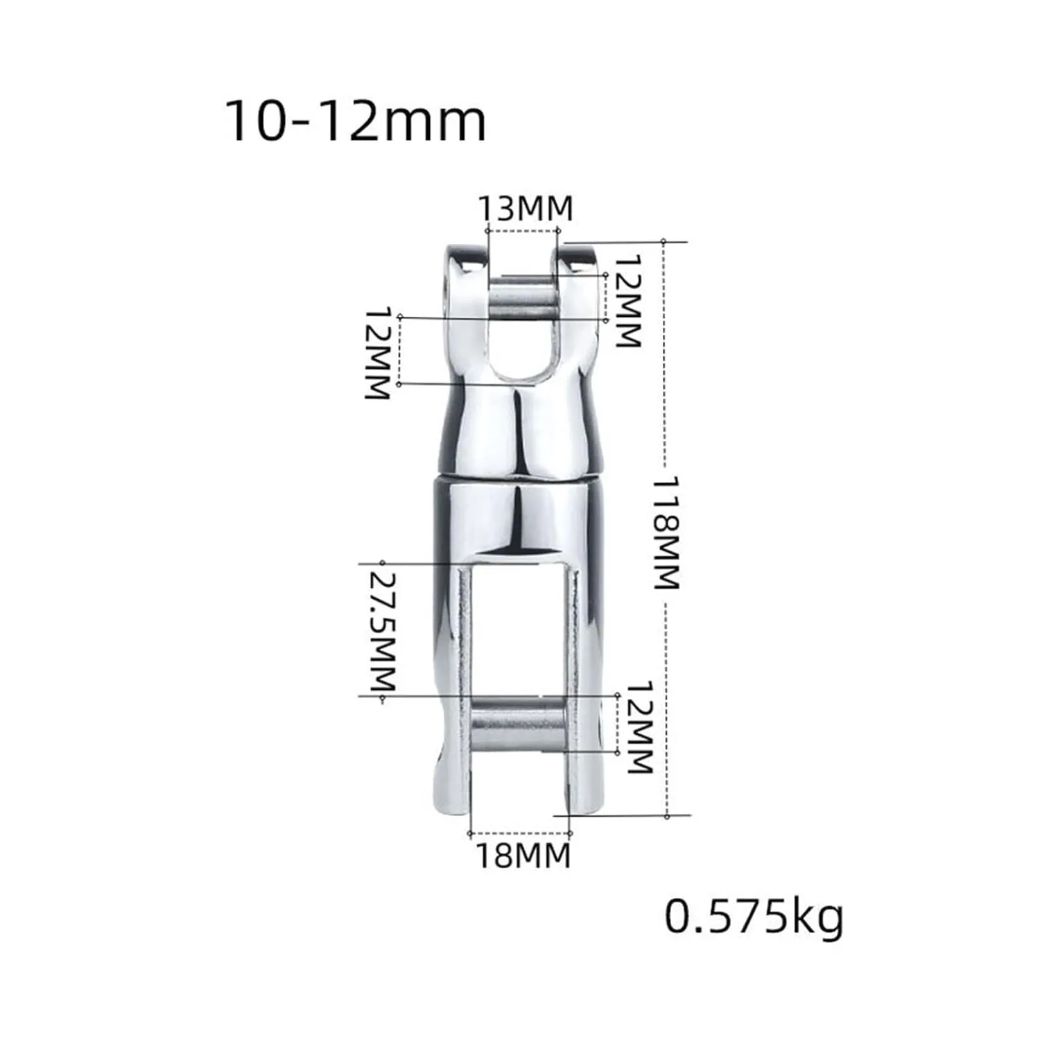 316 Stainless Steel Yacht Boat Anchor Connector Universal Joint Anchor Swivel One-Way Two-Joint Anchor Anchor Rotation Ring(10-12)