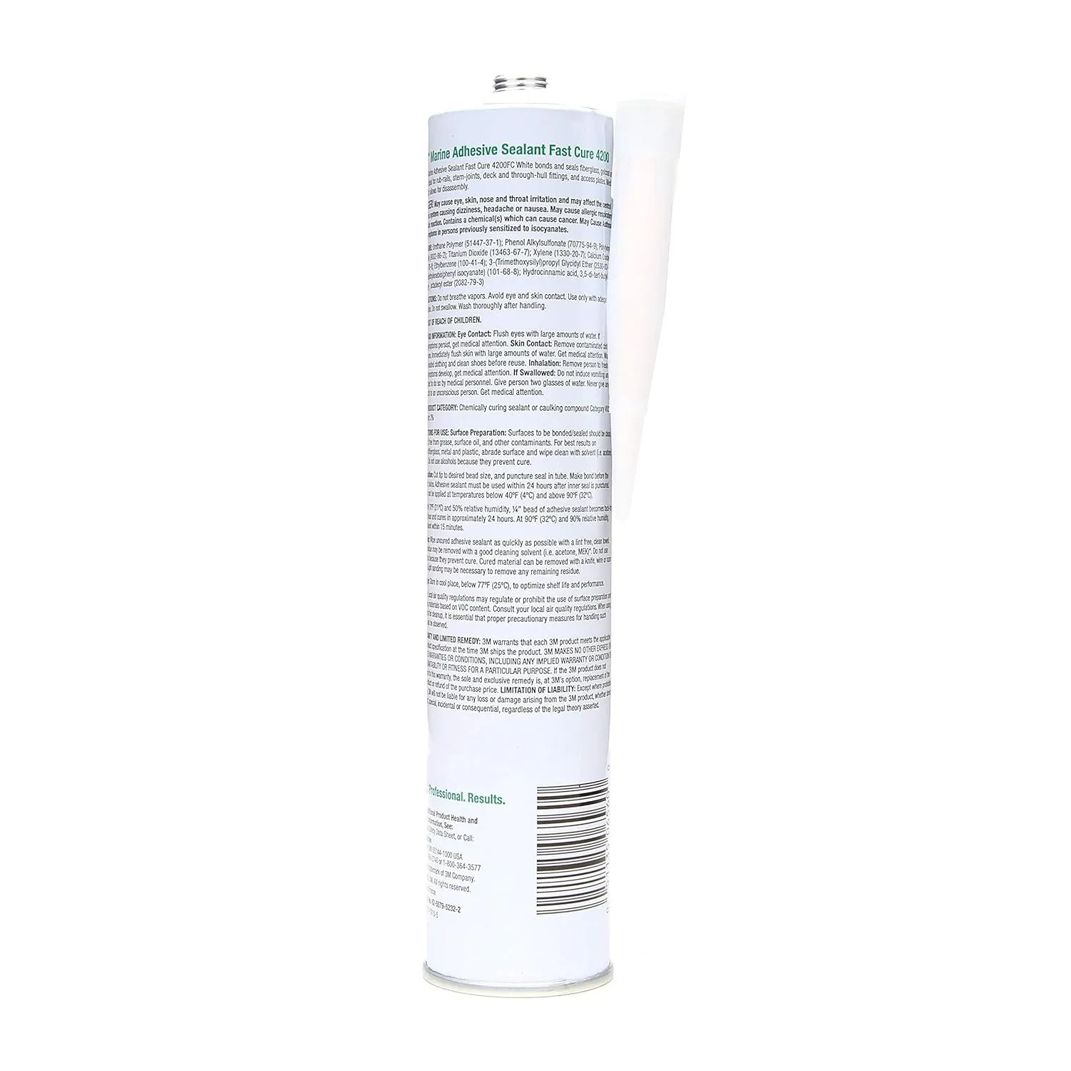3M Marine Adhesive Sealant Fast Cure 4200 (06560) – Semi-Permanent Flexible Adhesive Sealant for Boats and RVs, White, Flexible Bonds, Underwater-Safe, 295 mL Cartridge