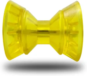 3" Boat Trailer Roller Assembly with Spoke fits 1/2" Shaft, Bow Roller fits 3 inch Wide Bracket