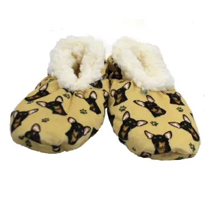 (49539) Black Chihuahua Slippers