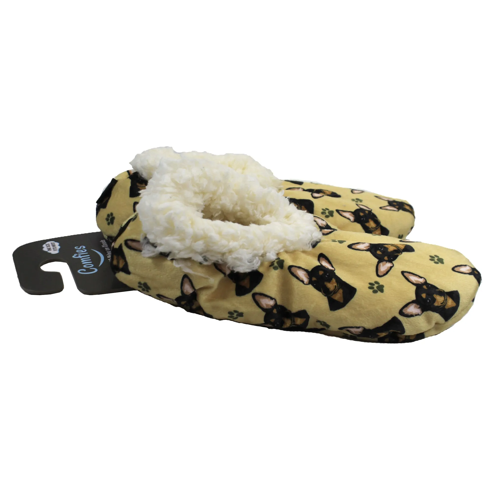 (49539) Black Chihuahua Slippers