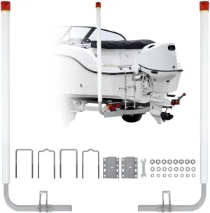 60" Adjustable Boat Trailer Guide Poles with Rustproof Galvanized Steel, Flexible Installation, PVC Pipe Protection, and 62" Height for Easy Loading of Jet Skis, Fishing Boats, and Sailboats