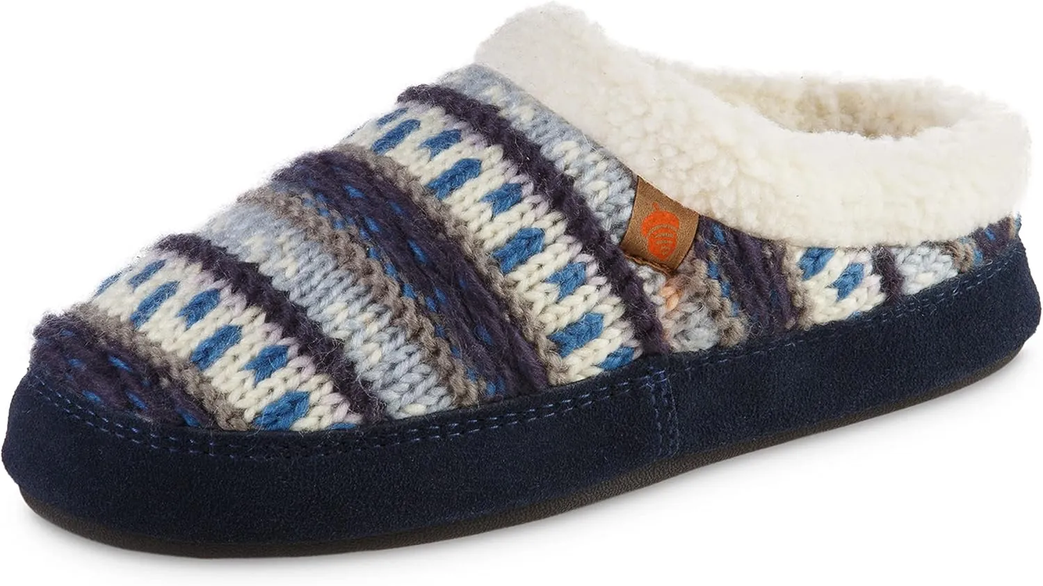 Acorn Womens Slipper with Berber Lining, Suede Siding and Durable Non-Slip Indoor/Outdoor Sole