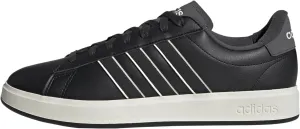 adidas Men's Grand Court 2.0 Sneaker, Black/Black/Off White, 7