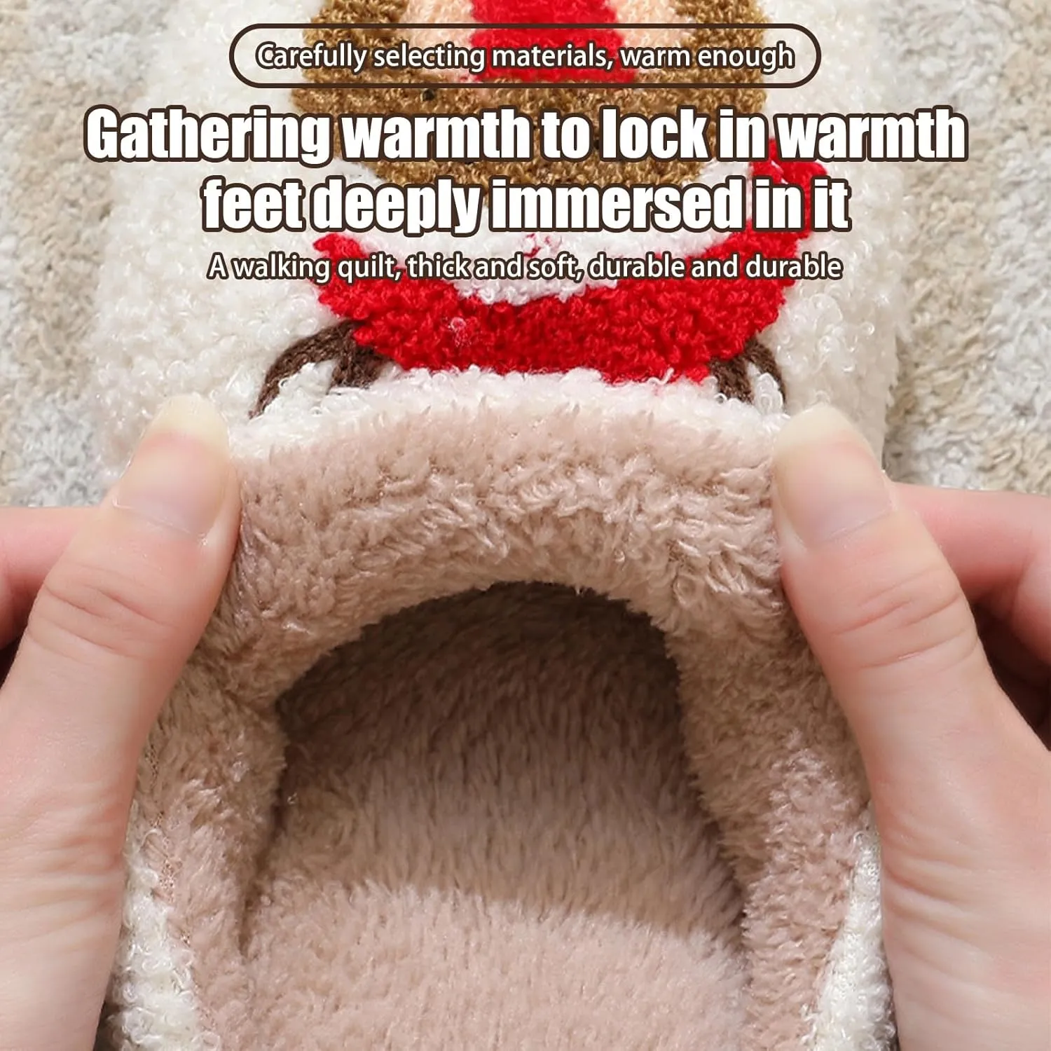 Adisputent Women's Fluffy Slippers - Warm, Cozy, Plush Fuzzy Cushion Slip-On House Slippers for Indoor and Outdoor