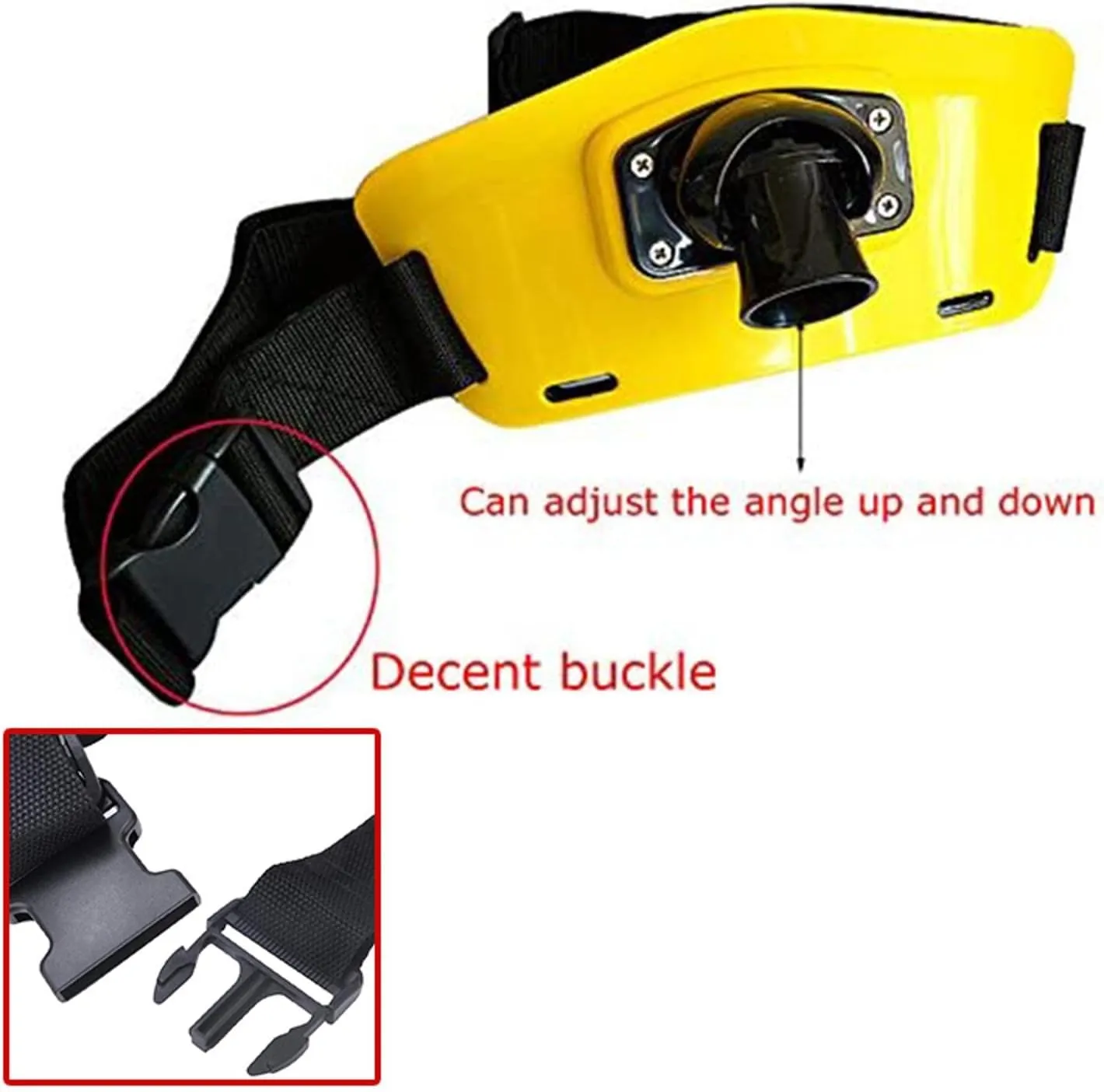 Adjustable Fishing Fighting Waist Belt, Waist Gimbal Belt Padded, 10.6 x 5.3 x 2.9 Inch Inner Dia Offshore Tackle Boat Fishing Rod Holder