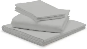 AFT-Berth Boating Sheet Set |100% Egyptian Cotton 1000 Thread-Count |Universal AFT-Berth Head 90”, Length 60”, Foot 75”| 19-Inches Deep Pockets Boaters Gift - Silver Grey