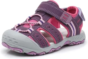 Ahannie Boys Girls Outdoor Sport Sandals,Kids Closed Toe Beach Sandals, Toddler Summer Shoes
