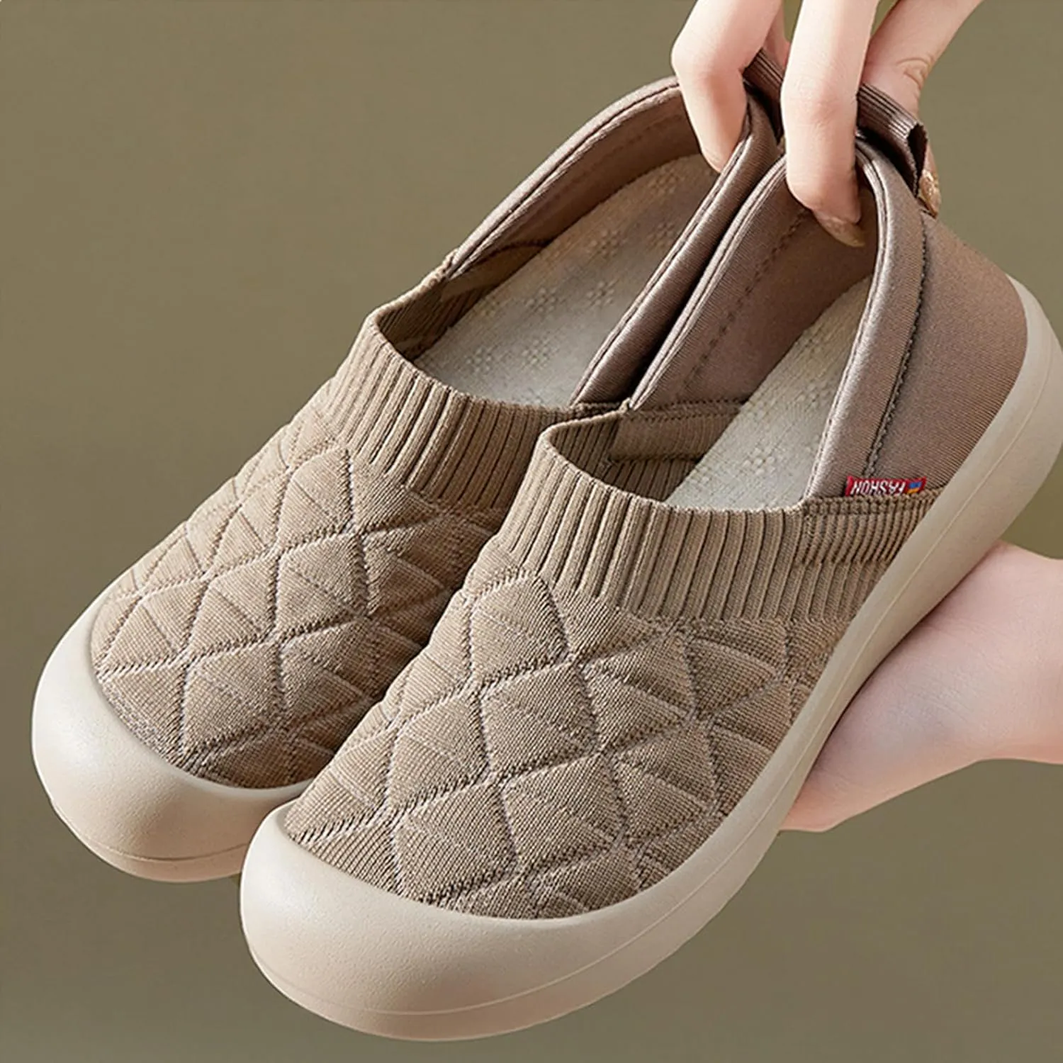 AIDNFDFA Womens Shoes Casual Slip Ons Fashion Sneakers Comfortable Flats Breathable Tennis Walking Footwear