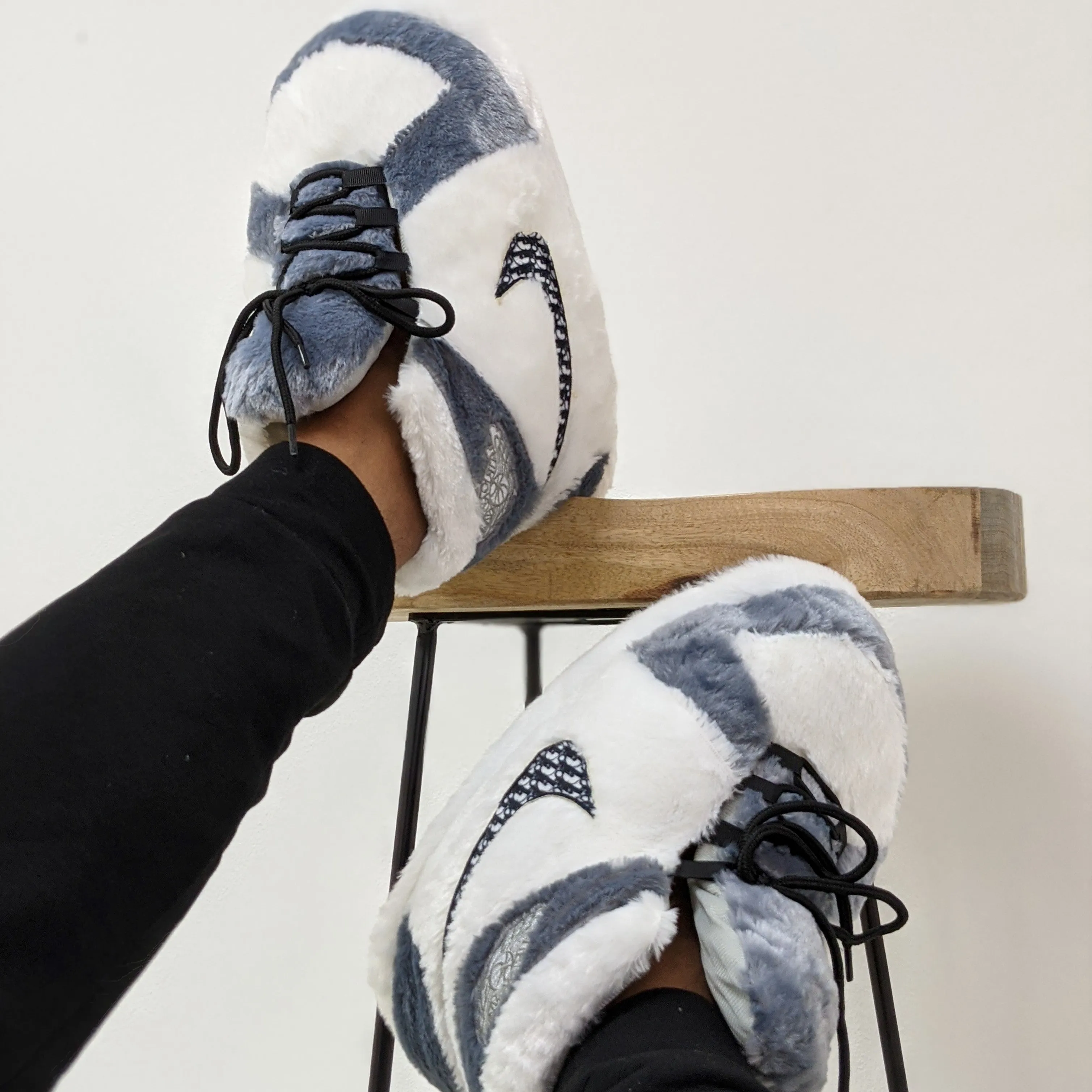AJ1 Inspired Plush Slippers