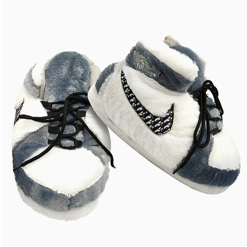 AJ1 Inspired Plush Slippers