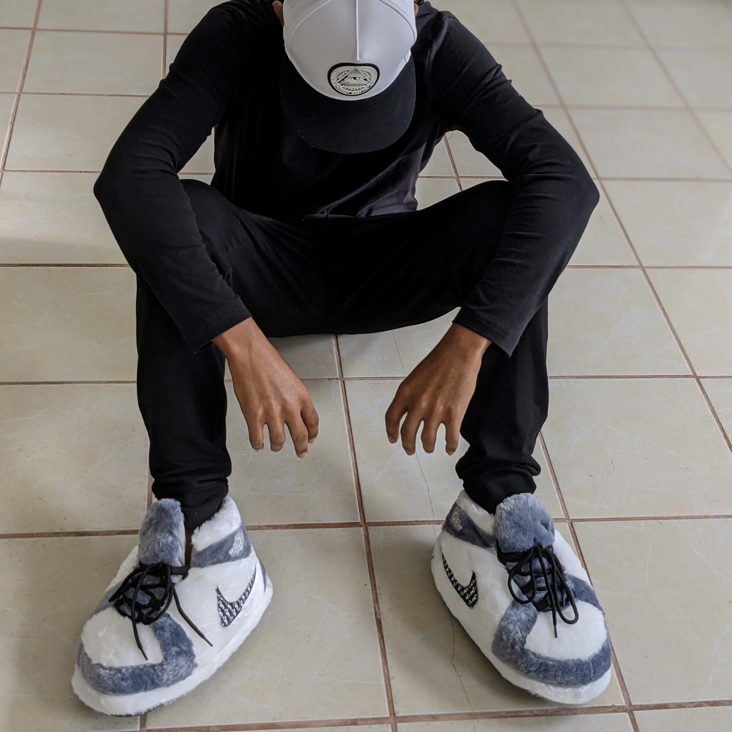 AJ1 Inspired Plush Slippers