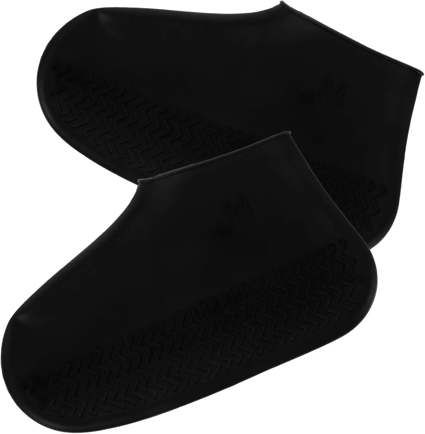 Alipis Silicone Shoe Covers for Adults Thicken Skid Rain Boot Protectors Flexible Overshoes for Outdoor Activities Travel and Daily Black