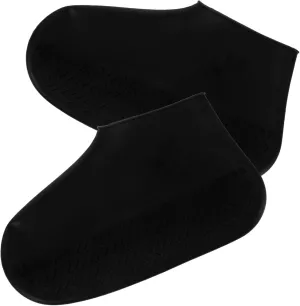 Alipis Silicone Shoe Covers for Adults Thicken Skid Rain Boot Protectors Flexible Overshoes for Outdoor Activities Travel and Daily Black