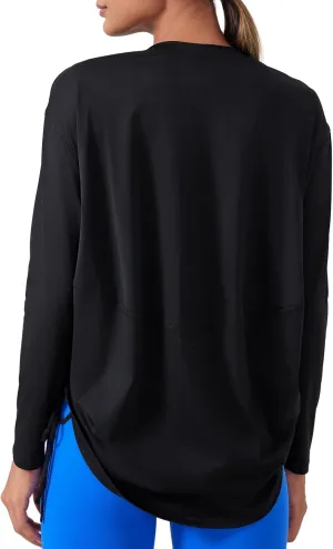 altiland Drawstring Side Ruched Long Sleeve Workout Shirts for Women, Buttery Soft Running Gym Athletic Yoga Tops Loose Fit