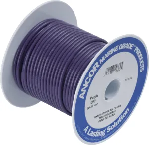 Ancor 106710 Marine Grade Electrical Primary Tinned Copper Boat Wiring (12-Gauge, Purple, 100-Feet)