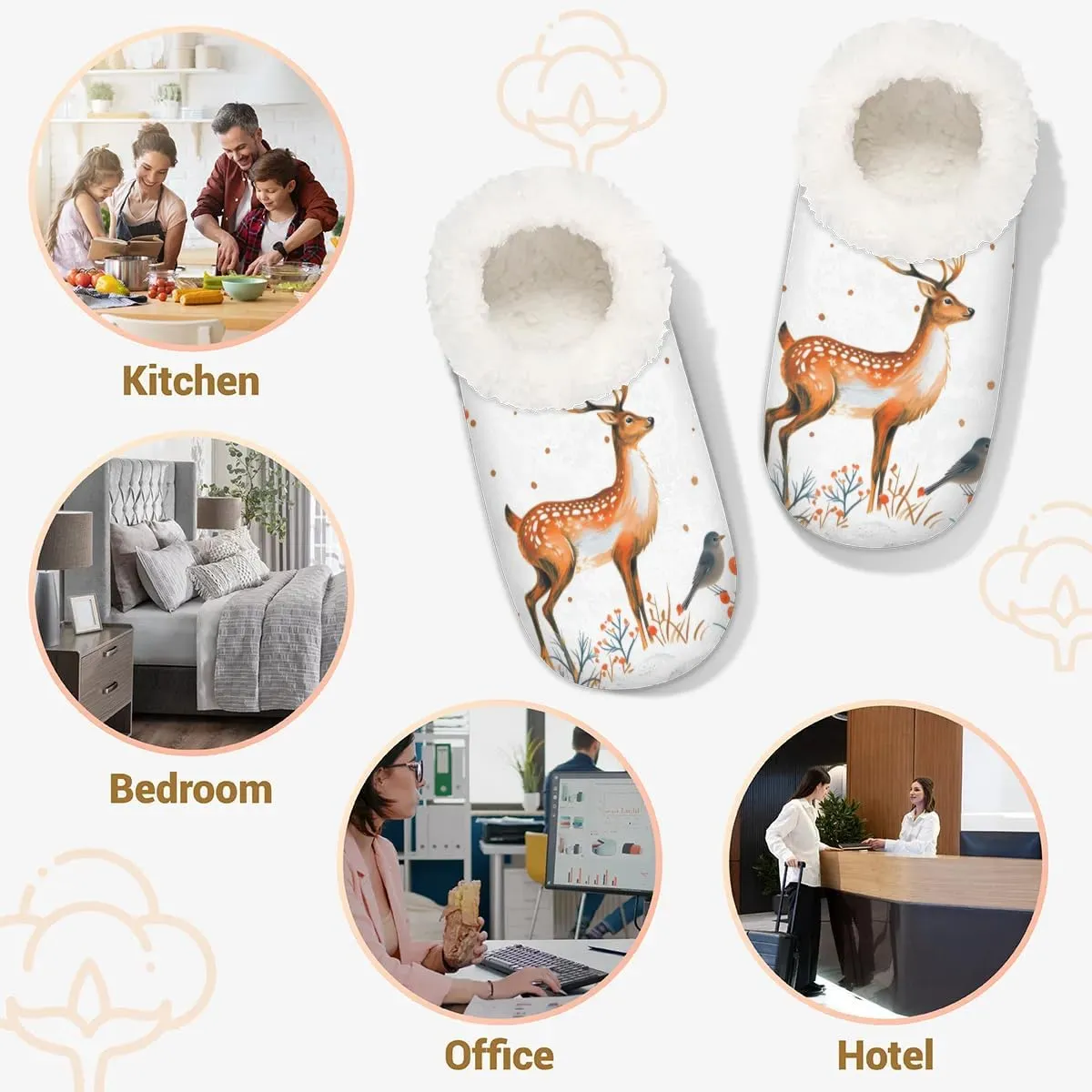 Animal Rooster Floral Soft Home Slippers for Women Lightweight Men's House Shoes Women's Slippers