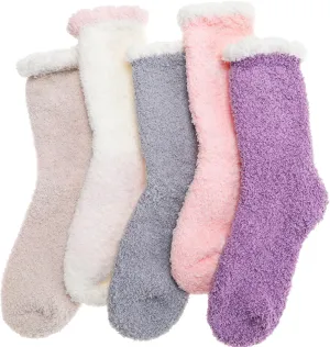 ANTSANG Women's Fuzzy Slipper Socks - Winter Fluffy Comfy Cozy Cabin Warm Home Socks