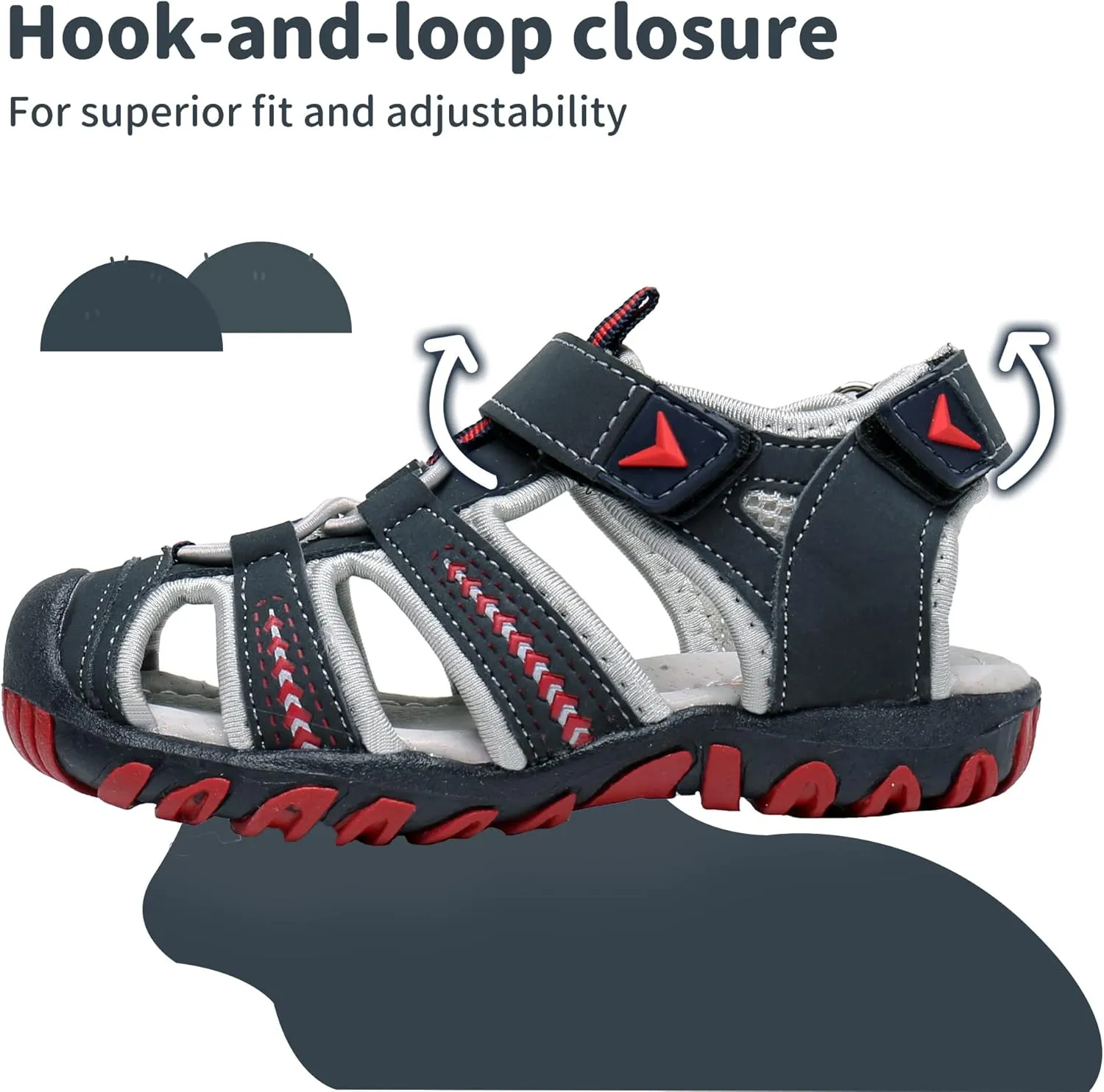 Apakowa Kid's Boy's Girl's Soft Sole Close Toe Sport Beach Sandals (Toddler/Little Kid)