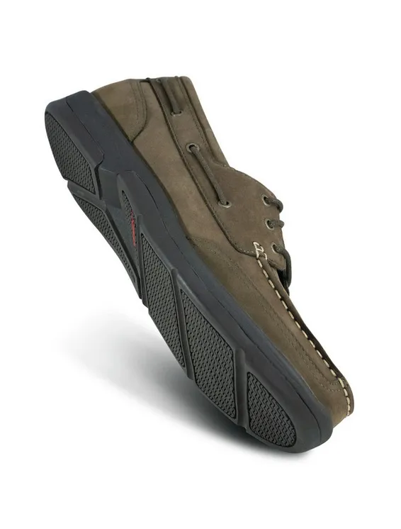 Apexfoot Men's Orthopedic Boat Shoe - Dark Brown