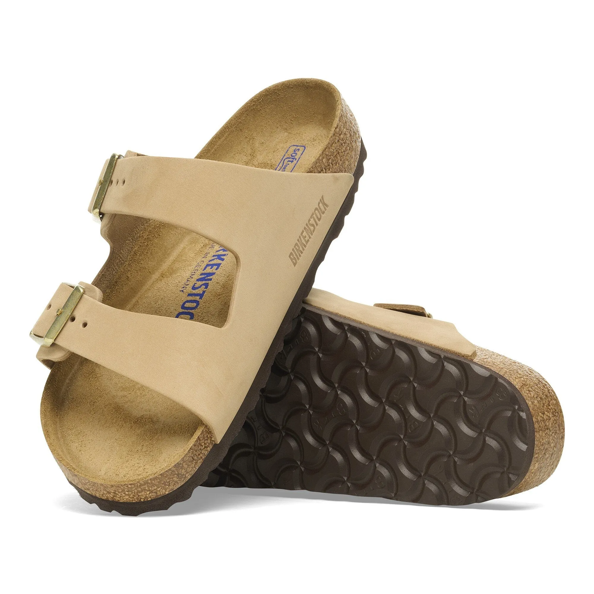 ARIZONA SOFT FOOTBED NUBUCK LEATHER - SANDCASTLE