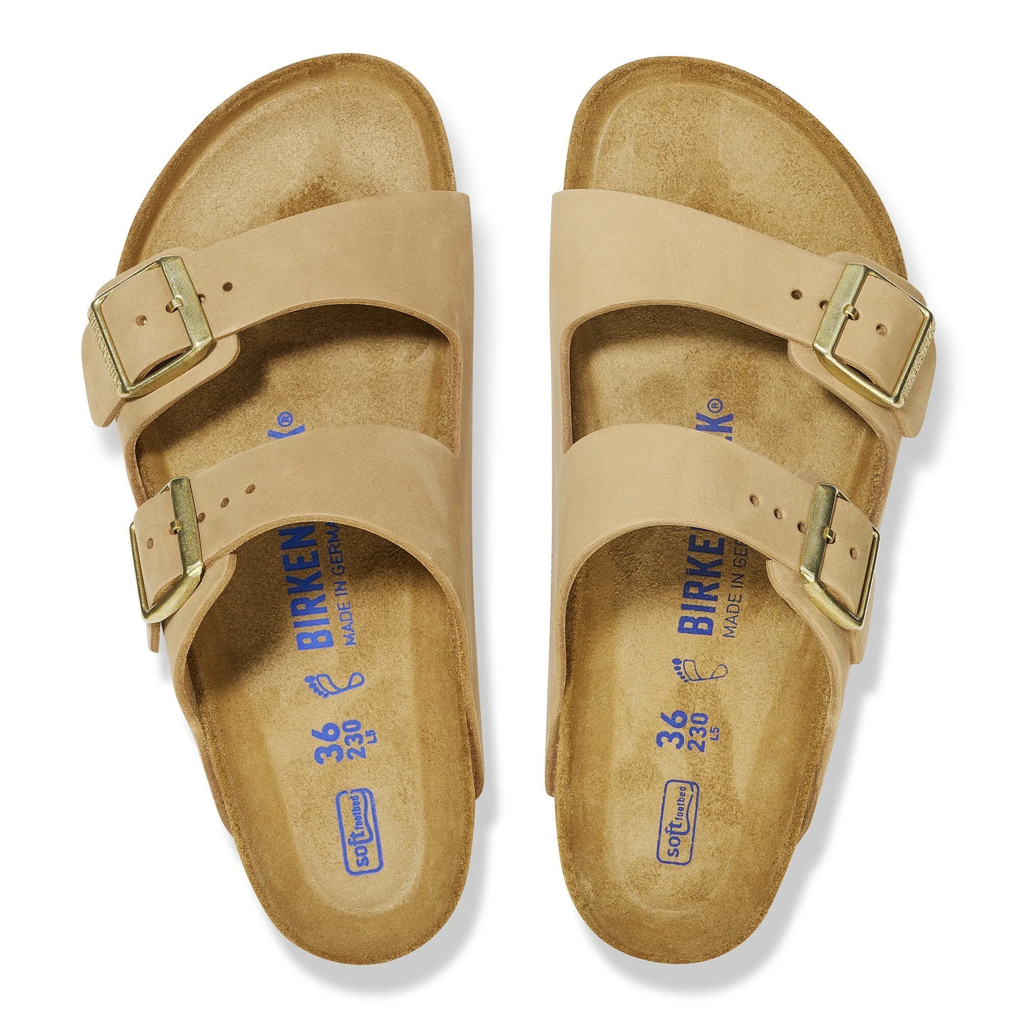 ARIZONA SOFT FOOTBED NUBUCK LEATHER - SANDCASTLE
