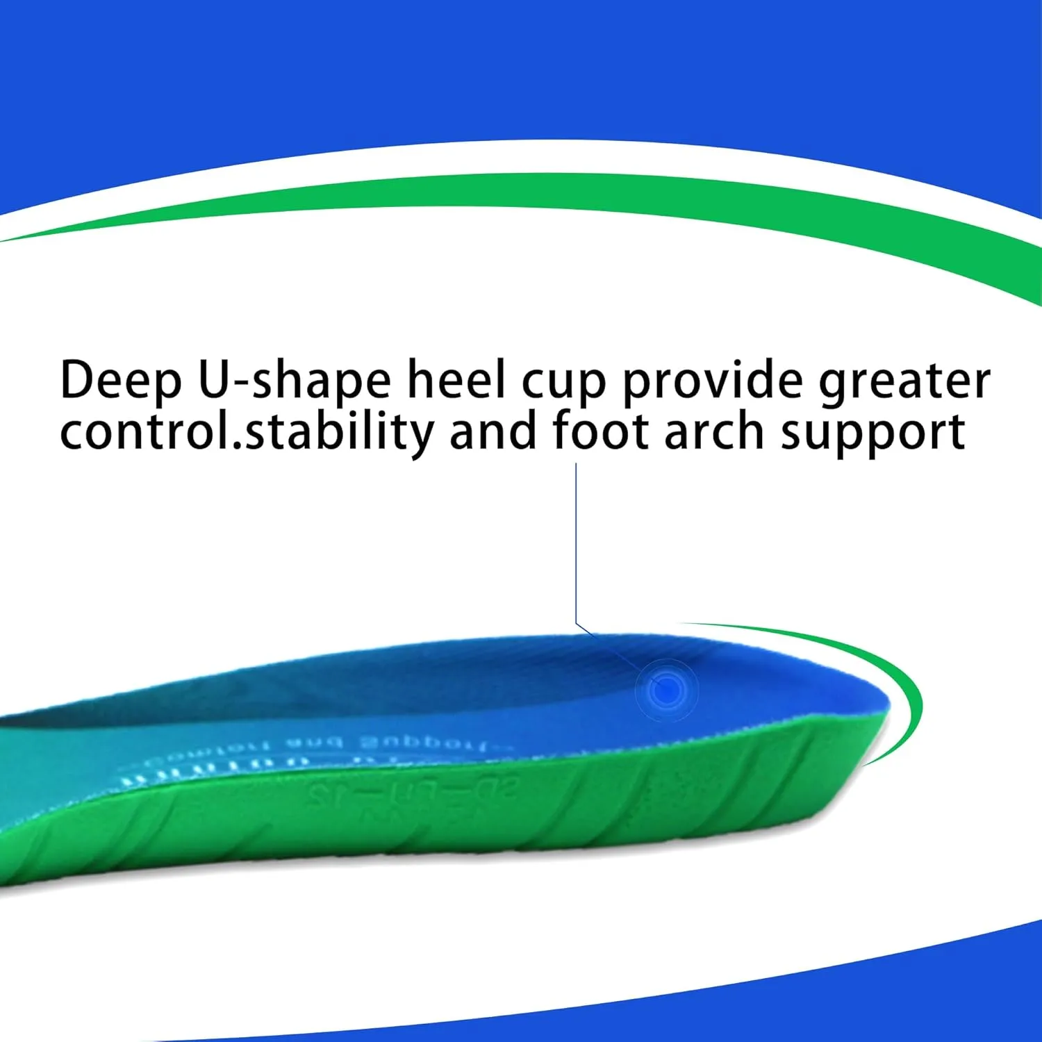 ARRIGO BELLO Insoles Men Women Walker Longer Comfortable Shoe Insert Cushioning Foam Without Muscle Fatigue Flexible Arch Support for Walking,Hiking,and Standing on Feet All-Day(Green,S)