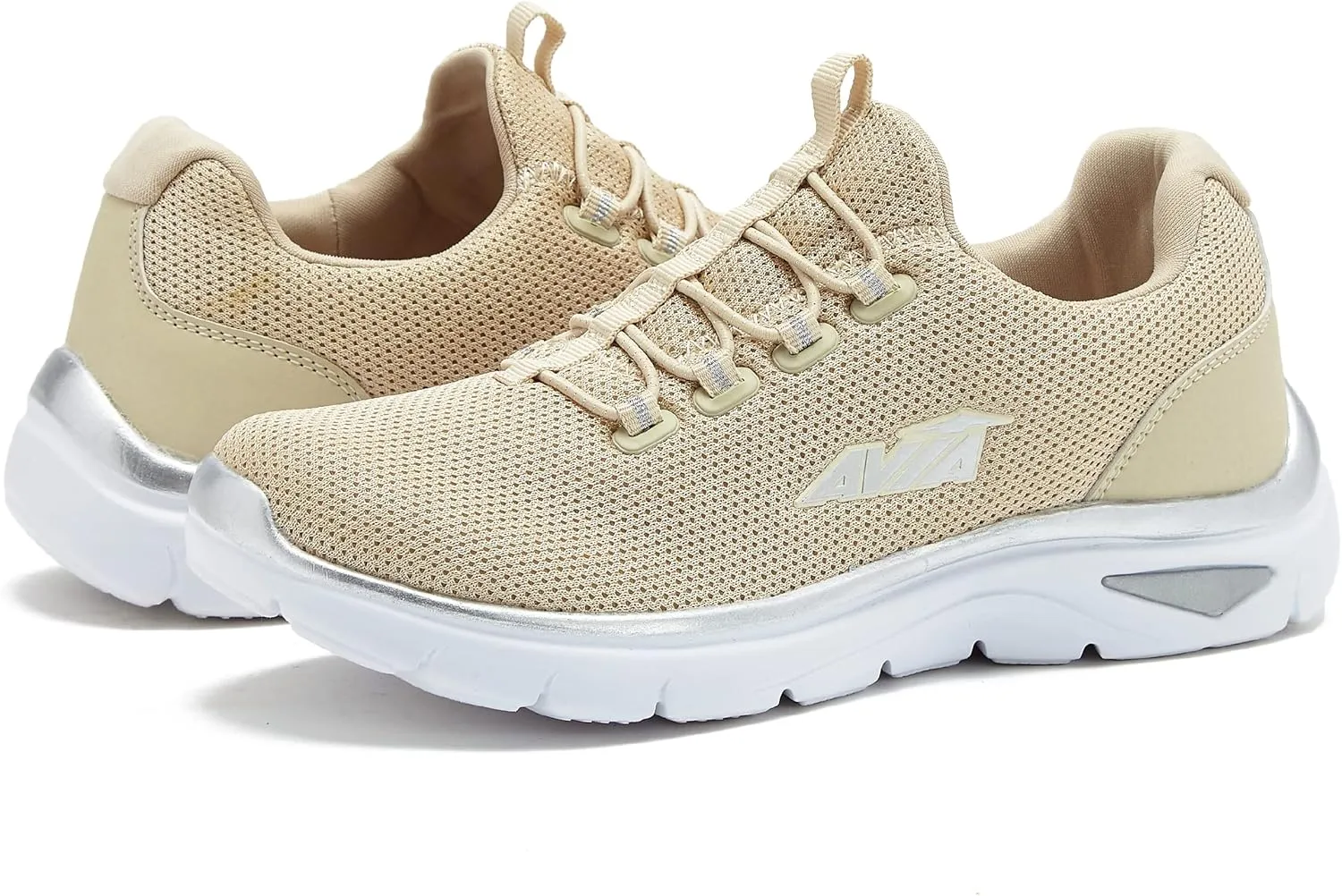 Avia Junction Women’s Slip On Sneakers - Comfortable, Breathable No Laces Shoes for Women with Memory Foam