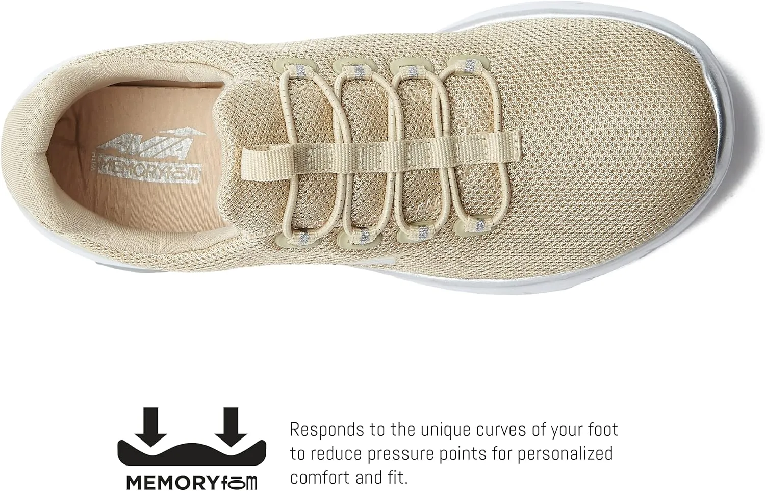 Avia Junction Women’s Slip On Sneakers - Comfortable, Breathable No Laces Shoes for Women with Memory Foam