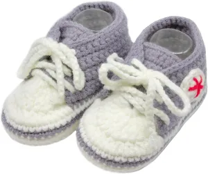 Baby Booties Newborn First Walking Shoes Infant Hand Crochet Knit Cotton Sock Booties Soft Cozy Socks Slippers Indoor House Shoes