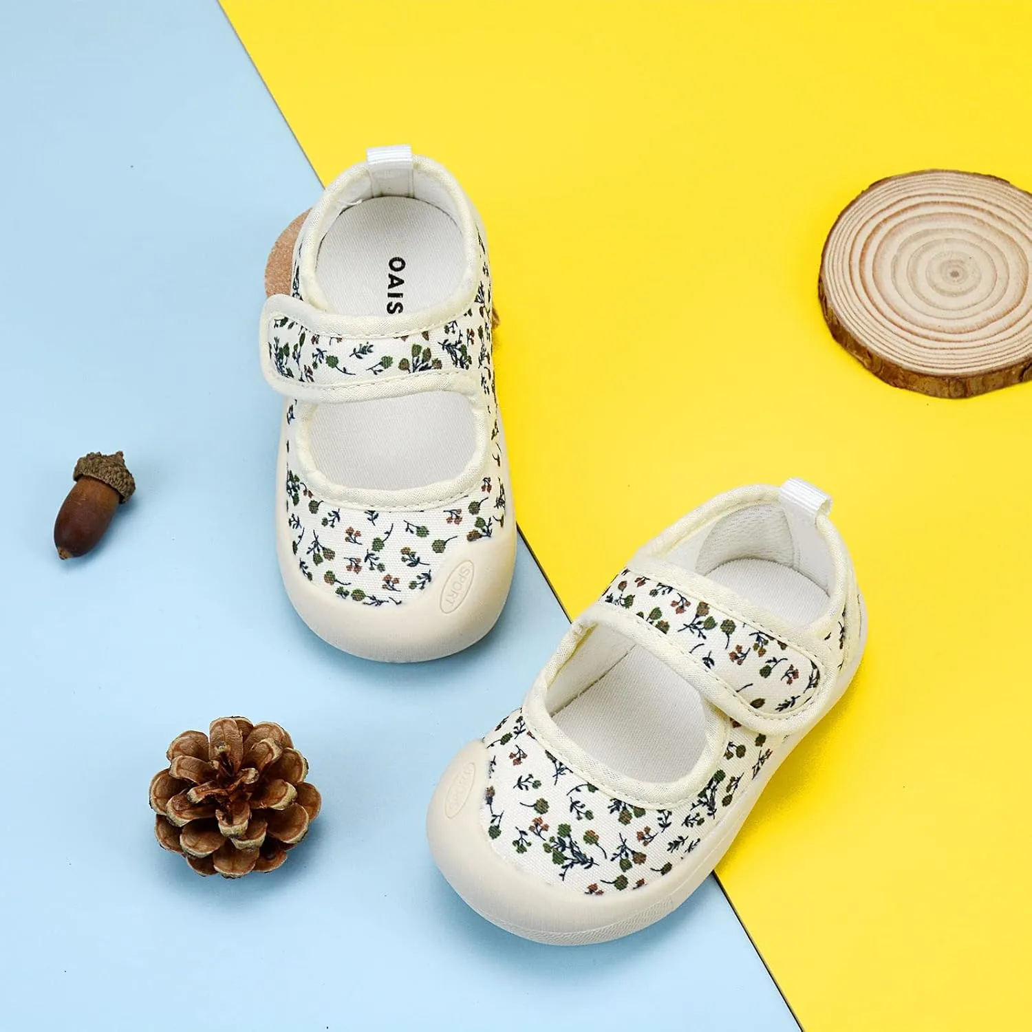 Baby Girl Canvas Sneakers Toddler Girl Mary Jane Flats Non-Slip Casual School Uniform Loafers Dress Shoe