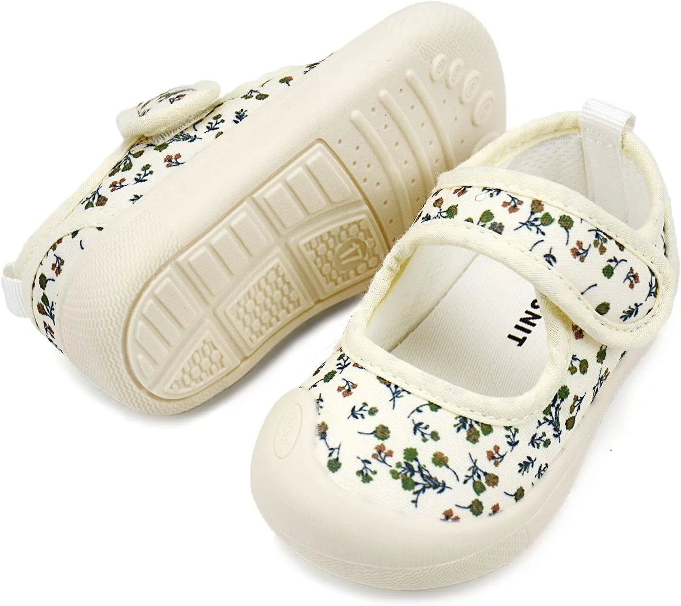 Baby Girl Canvas Sneakers Toddler Girl Mary Jane Flats Non-Slip Casual School Uniform Loafers Dress Shoe
