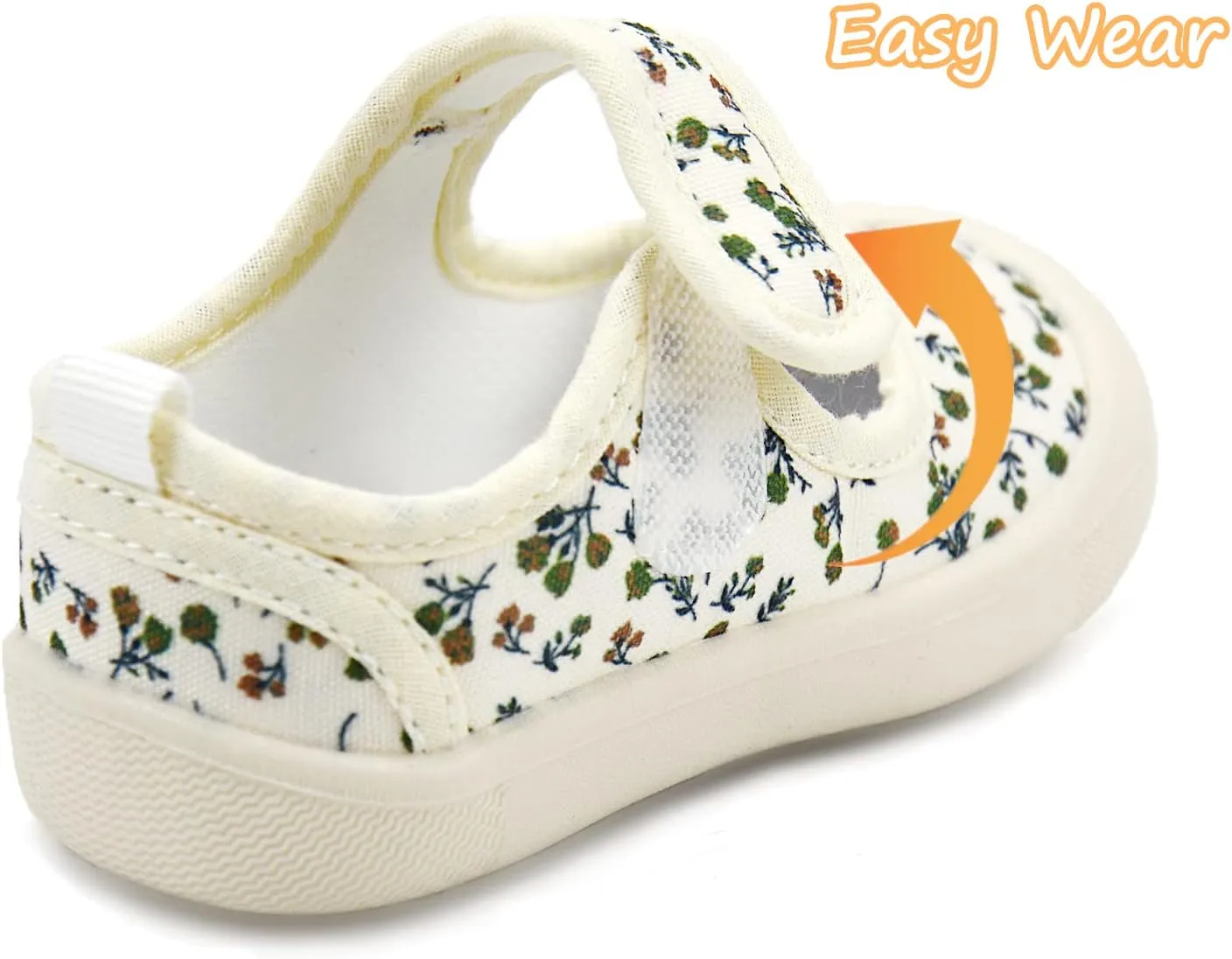Baby Girl Canvas Sneakers Toddler Girl Mary Jane Flats Non-Slip Casual School Uniform Loafers Dress Shoe