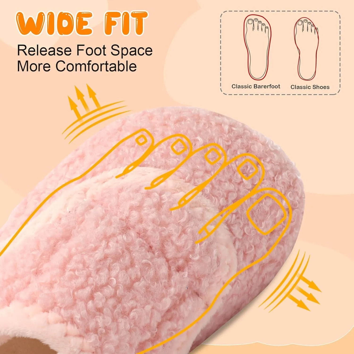 BARERUN Toddler Slippers Boys Girls House Shoes Warm Kids Slippers With Non-Slip Rubber Sole Fuzzy Cozy Walking Shoes Indoor/Outdoor