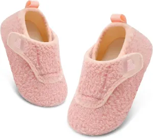 BARERUN Toddler Slippers Boys Girls House Shoes Warm Kids Slippers With Non-Slip Rubber Sole Fuzzy Cozy Walking Shoes Indoor/Outdoor