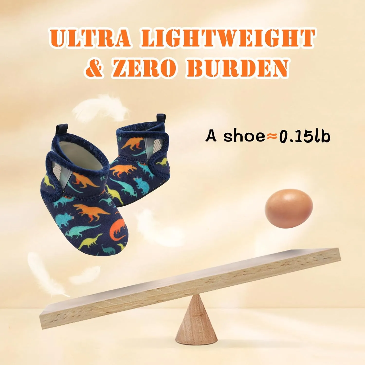 BARERUN Toddler Slippers Girls Boys House Shoes Baby Winter Booties Plush Cozy Kids House Slipper Warm Lightweight Infant Walking Shoes Socks