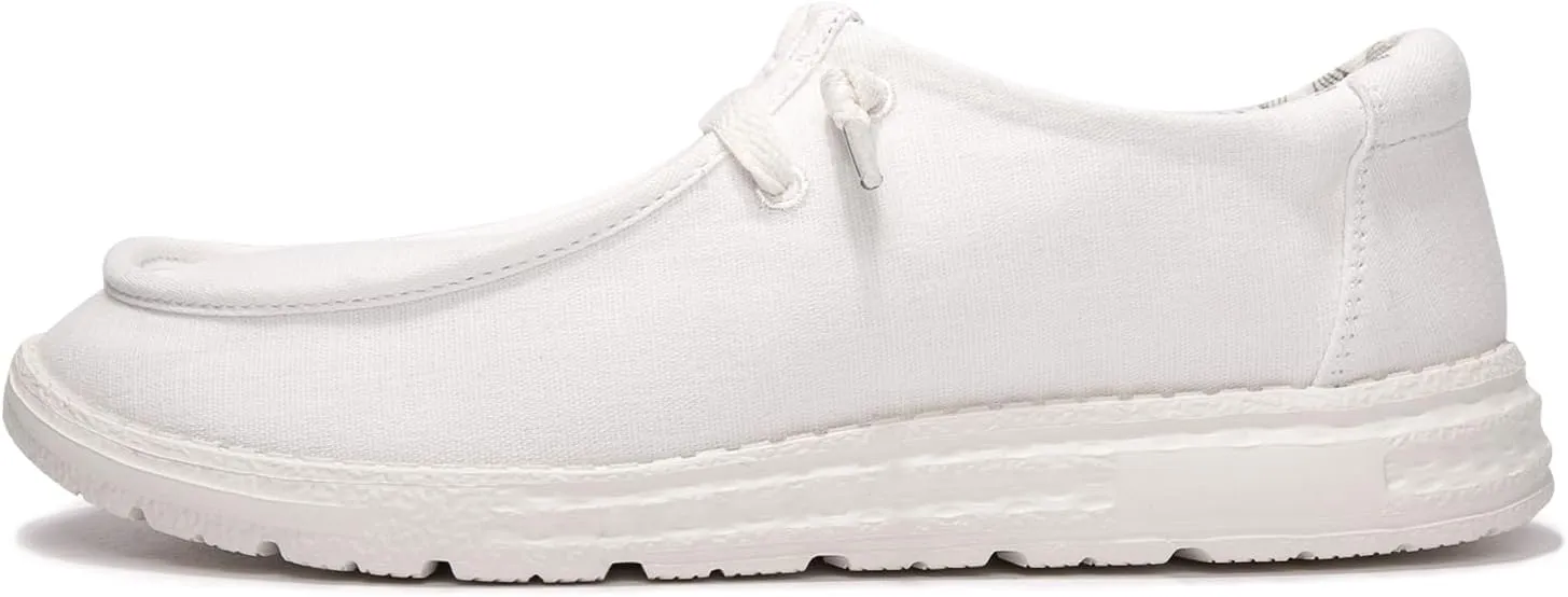 BENEKER Women's Loafers Slip On Low Top Sneakers Casual Boat Shoes Comfortable Walking Flats Breathable Canvas Shoes