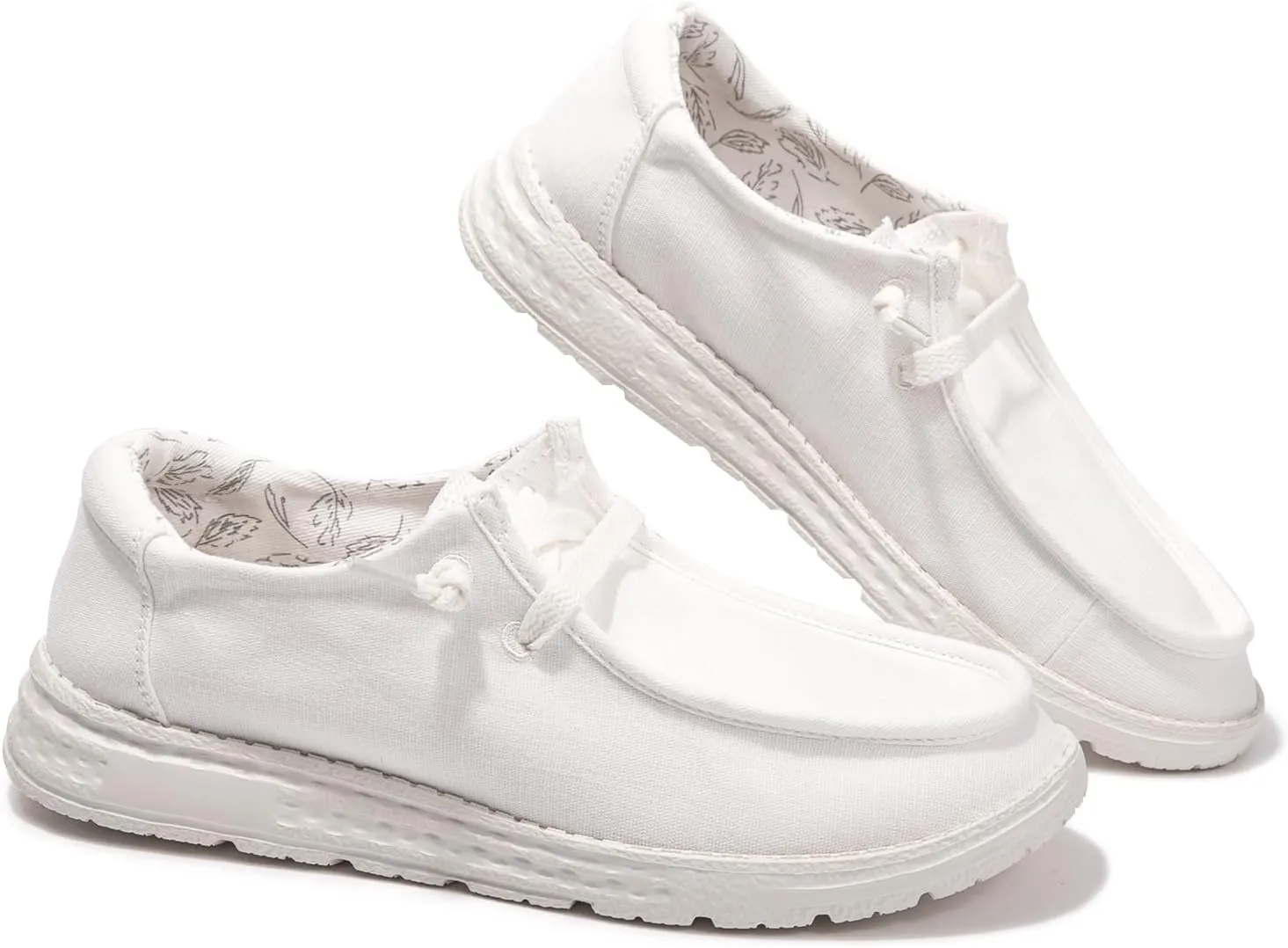 BENEKER Women's Loafers Slip On Low Top Sneakers Casual Boat Shoes Comfortable Walking Flats Breathable Canvas Shoes