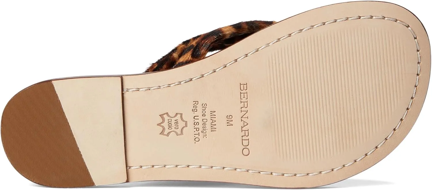 Bernardo Women's Miami Haircalf Flat Sandal