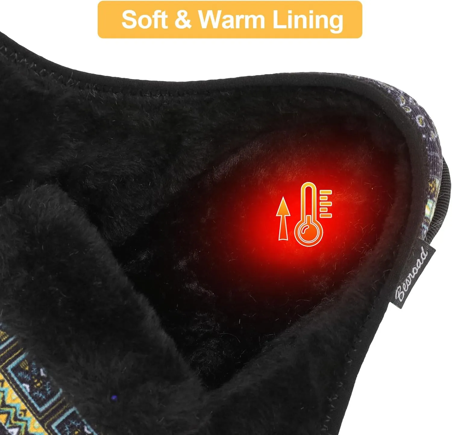 Besroad Womens Furry Memory Foam House Slippers Wide Diabetic Shoes Adjustable Bedroom Slippers Arthritis Edema Swollen House Shoes Indoor Outdoor