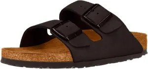 Birkenstock Arizona Soft Footbed Unisex Suede Sandal, Black Suede, 8-8.5 Women/6-6.5 Men