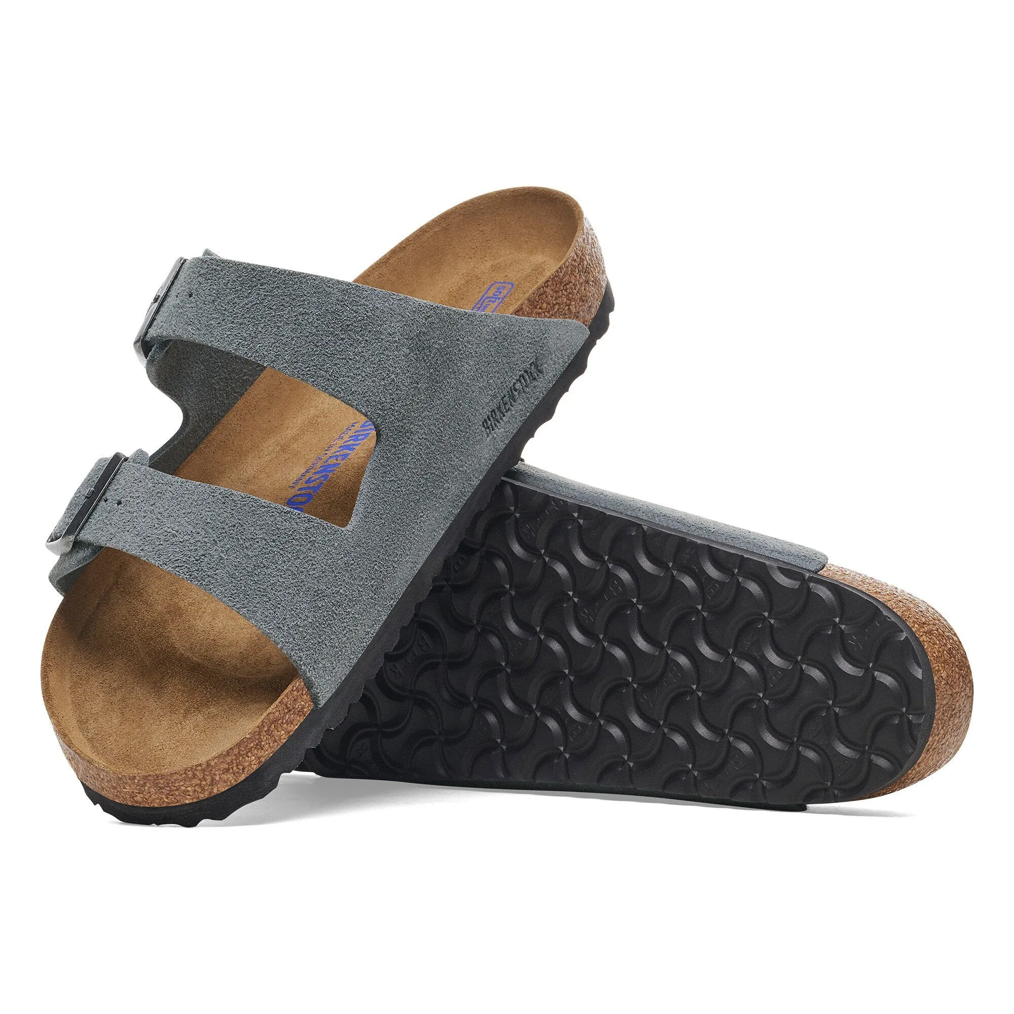 Birkenstock Men's Arizona Soft Footbed Sandal - Basalt Gray