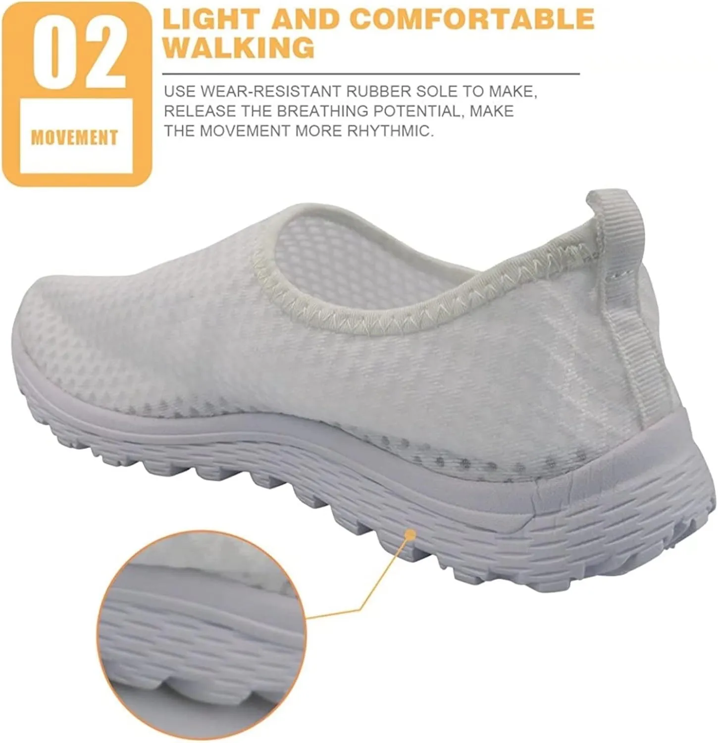 Biyejit Breathable Women Water Shoes Lightweight Outdoor Sport Slip On Sneakers