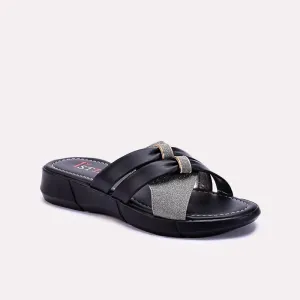 Black Comfy Casual Slippers 0413122