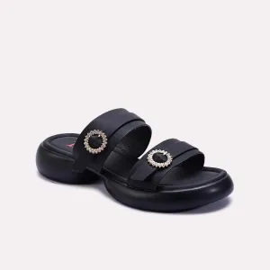 Black Comfy Casual Slippers 0413252